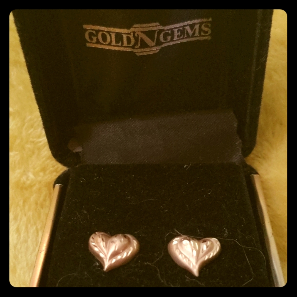 Gold Heart Earrings